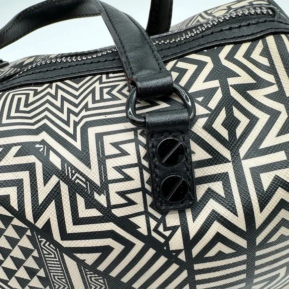 L.A.M.B. Walderston Handbag Black Tribal‎ Geometric Leather Gwen Stefani Y2K NWT - Picture 4 of 12